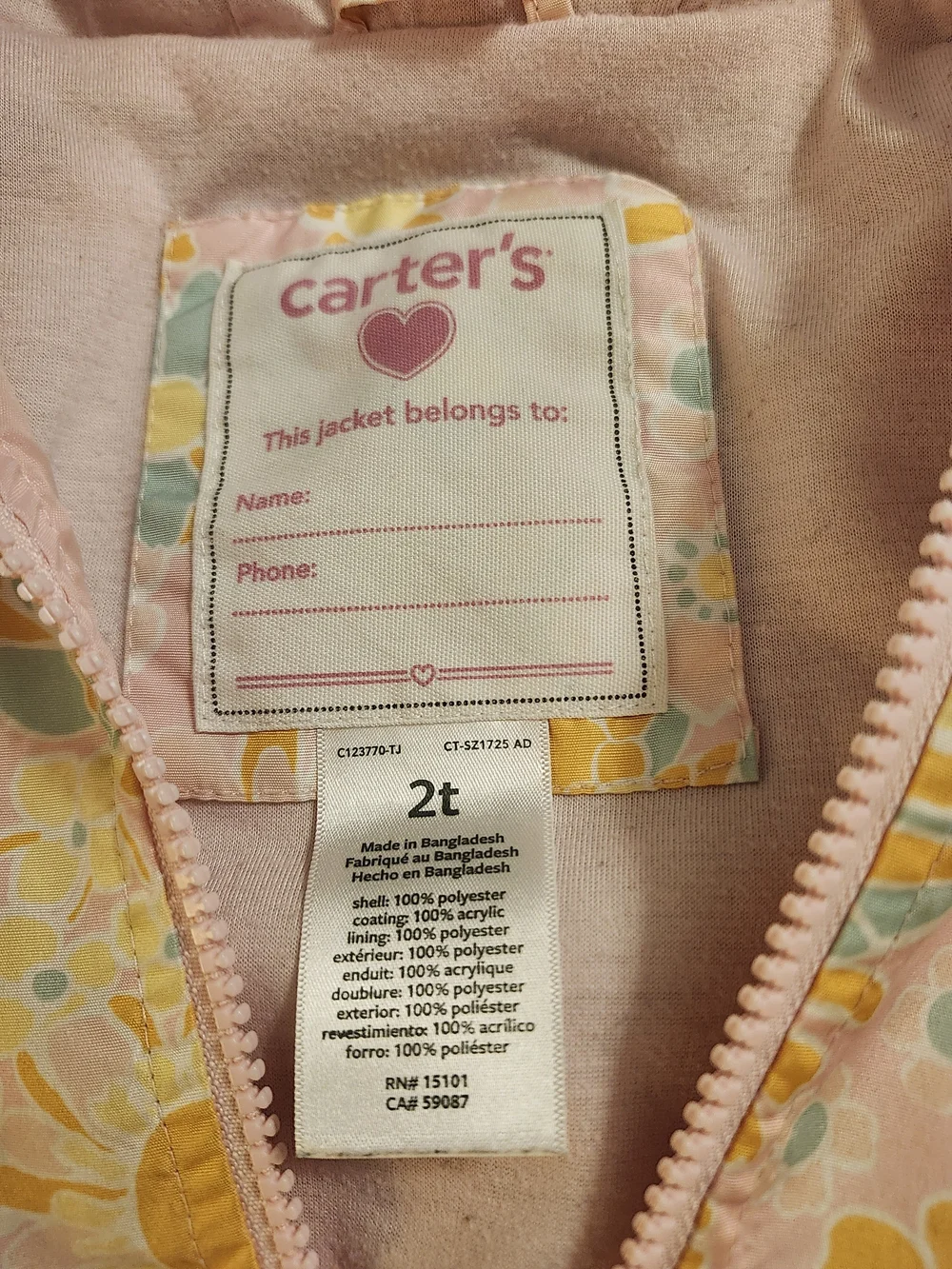 Carter's Raincoat
